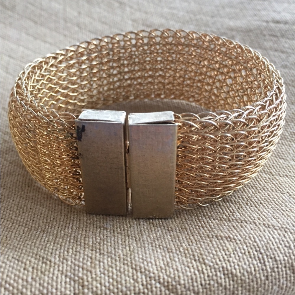 Vintage Goldtone Mesh Bracelet